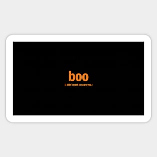 boo - orange copy Sticker